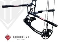 CONQUEST ARCHERY SMACDOWN .625 HUNTING STABILIZER 10/8 COMBO WITH REAR MOUNT BLACK